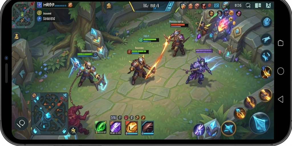Screenshot HR89 menampilkan aksi seru dalam pertarungan MOBA.