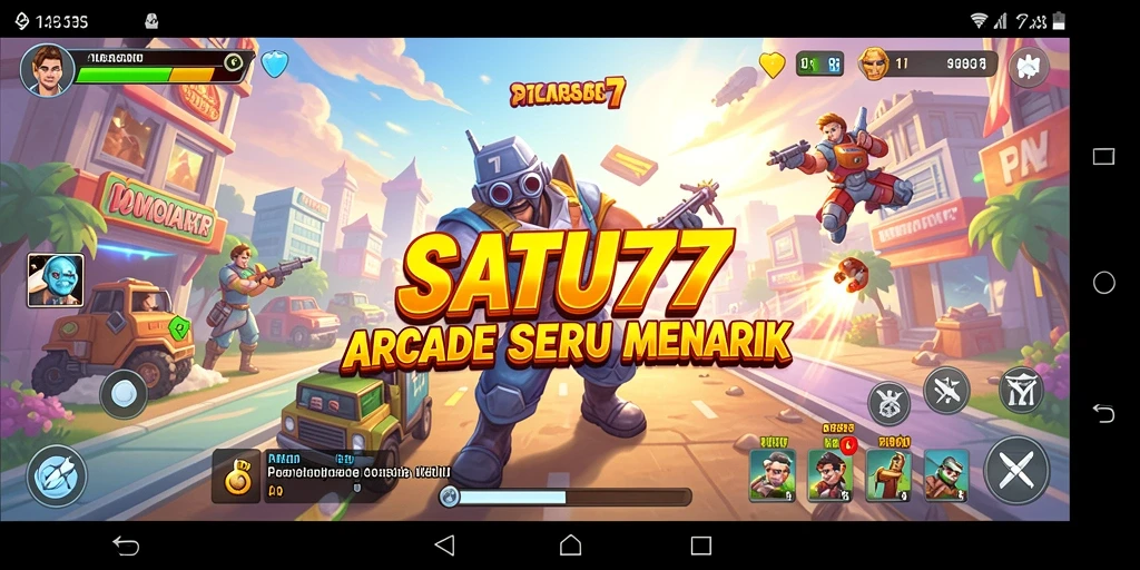 Screenshot SATU77 menampilkan aksi gameplay Arcade yang seru dan dinamis.