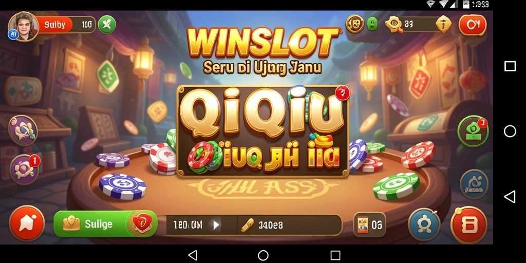 Tampilkan tampilan layar permainan QiuQiu yang menarik di WINSLOT.